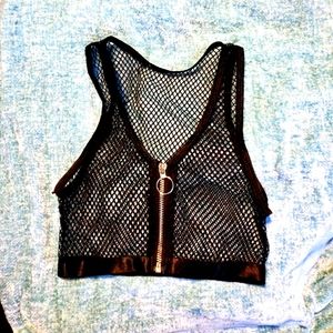 Fishnet crop top